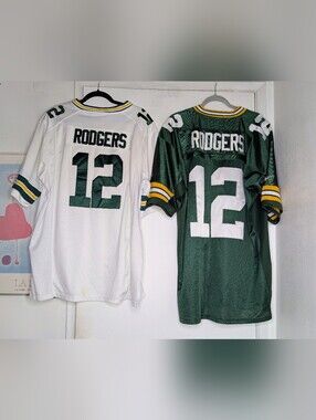 Green Bay Packers Aaron Rogers Football Jerseys | Lot of 2